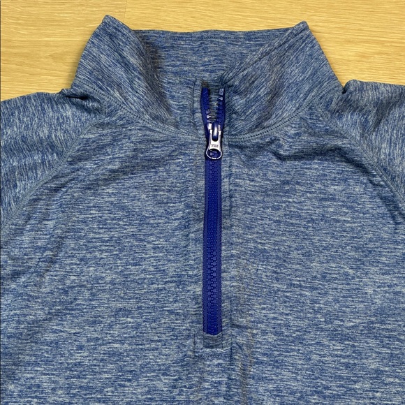 Crewcuts Boy’s Heathered Blue 1/4 Zip-Up Active Casual Long Sleeve Top XL 12/14 - Picture 3 of 5